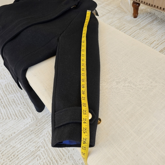 New! J. Crew Sz 4 Toscana Black Coat Italian Stadium-cloth Wool blend Womens NWT - Picture 13 of 16